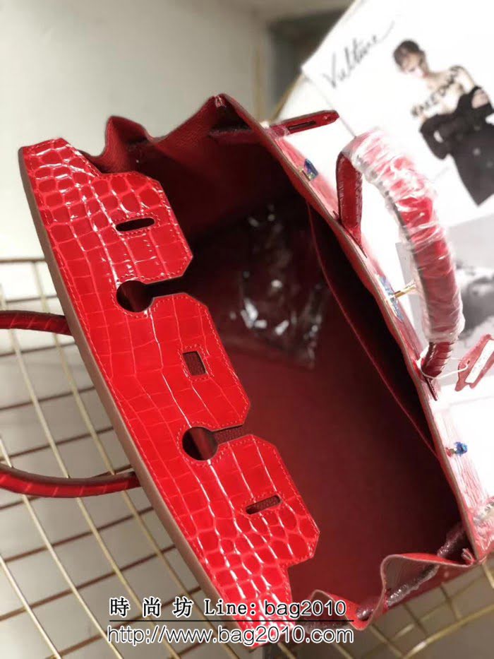 愛馬仕Hermes 鱷魚紋原版牛皮 鉑金包  0AM1629